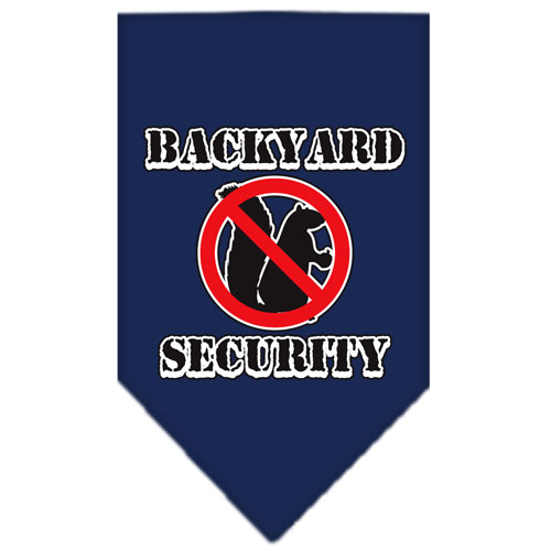 Backyard Security Screen Print Bandana Navy Blue large
